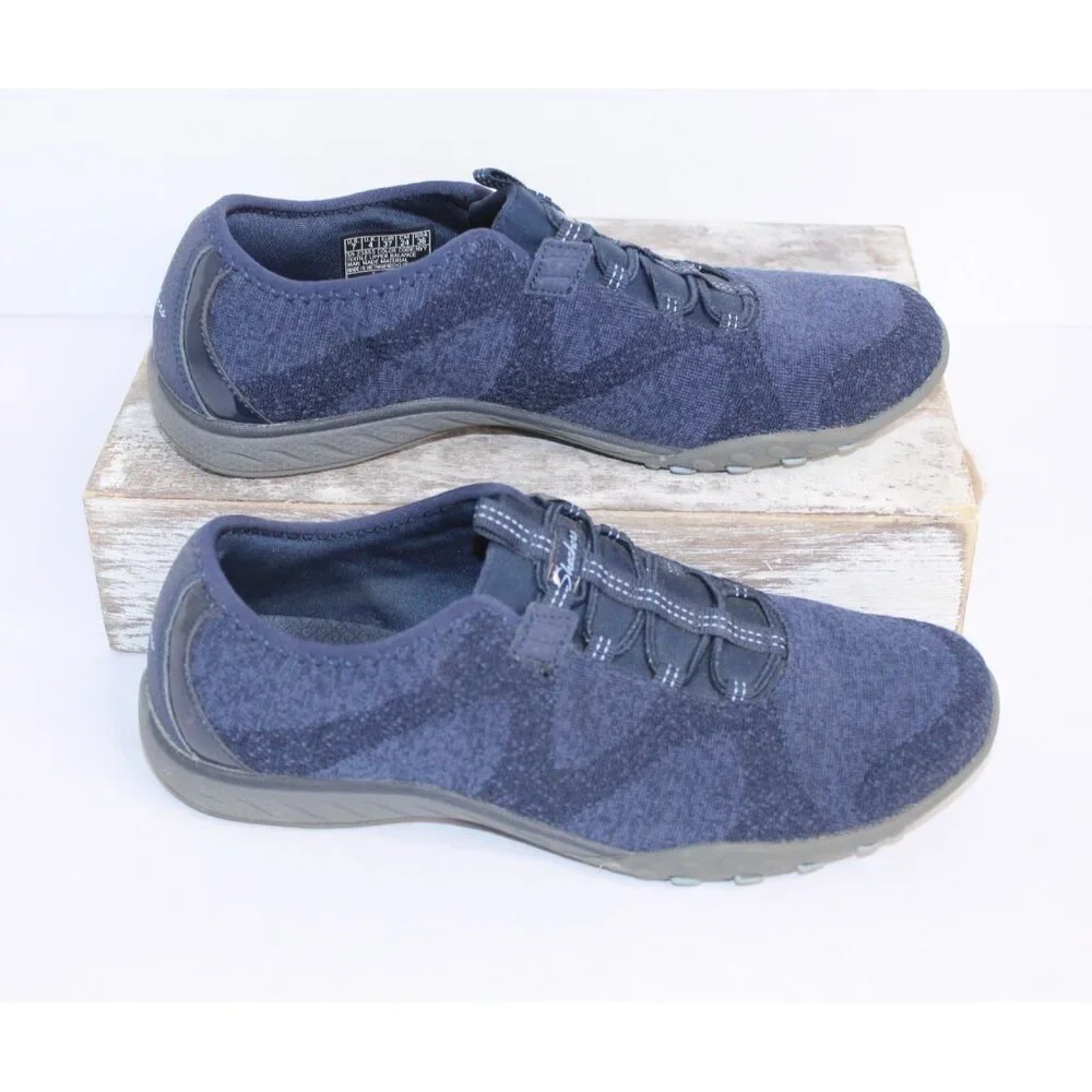 Skechers Relaxed Fit Air Cooled Memory Foam Women's Size 7 Blue Slide On Walking
